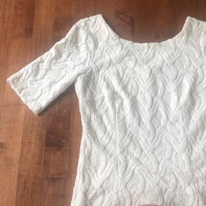 Ann Taylor beautiful cream knit dress